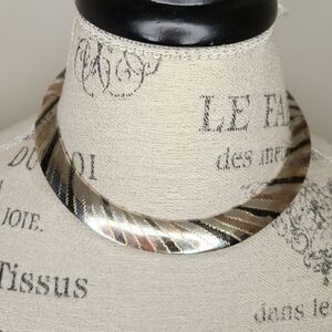 Antique Tricolor Cuff Collar Necklace